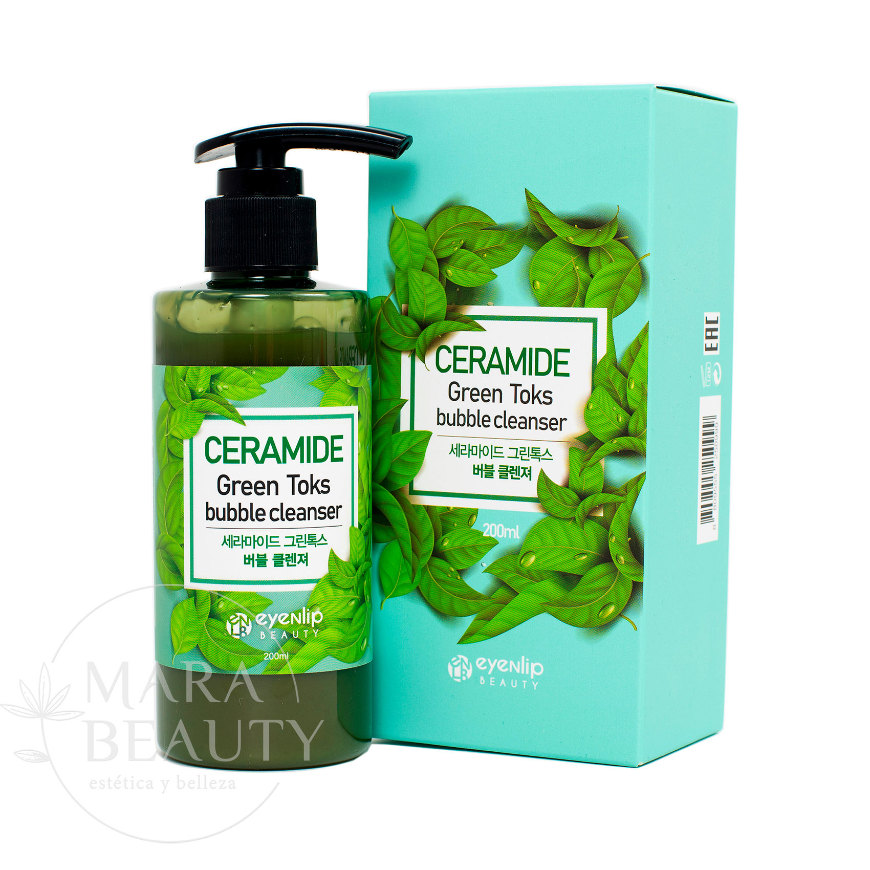 Ceramide Green Toks Bubble Cleanser 200ml. Eyenlip