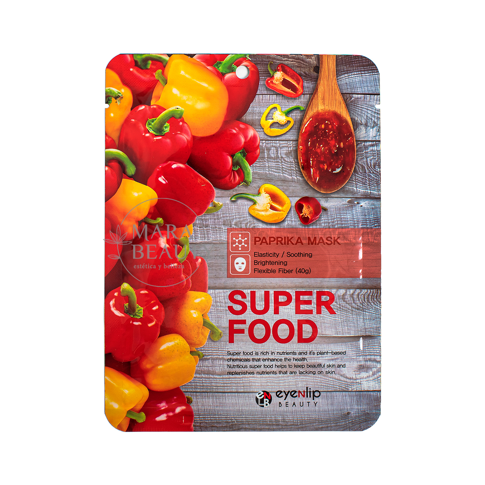MaraBeauty Mascarilla Paprika (Pimentón) SUPER FOOD Mask 23ml. Eyenlip