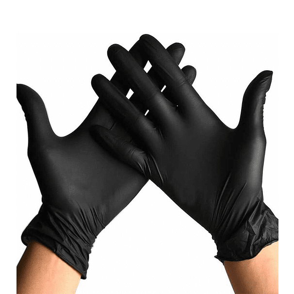 Guantes nitrilo NEGRO Talla S - Caja 100 unidades