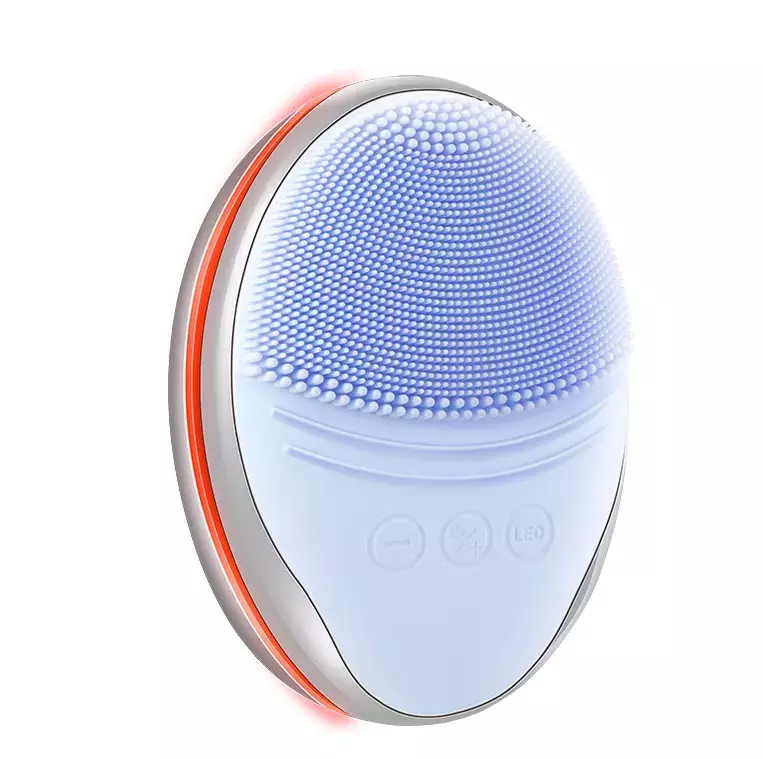 Limpiador facial de silicona Azul