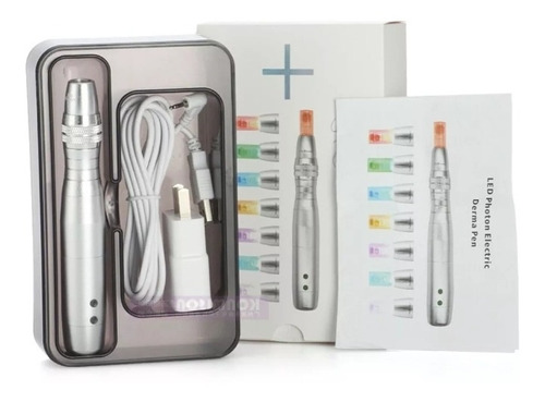 Dermapen LED 7 Colores PLATEADO
