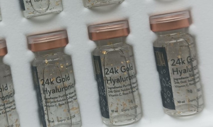 Caja 10 Ampollas  24K Gold Hyaluronic Acid Zena Cosmetic